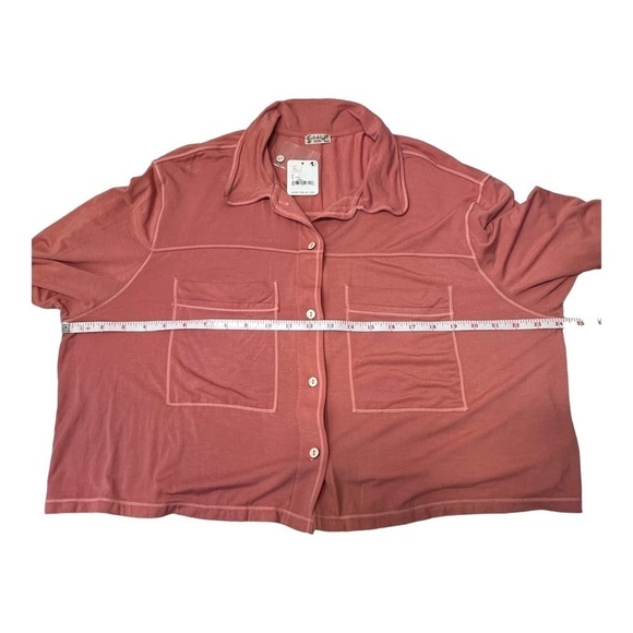 Free People Essential Knit Pajamas in the color Lipgloss (Peach) NWT - Picture 3 of 16